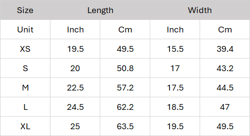 kid hawaiian size chart