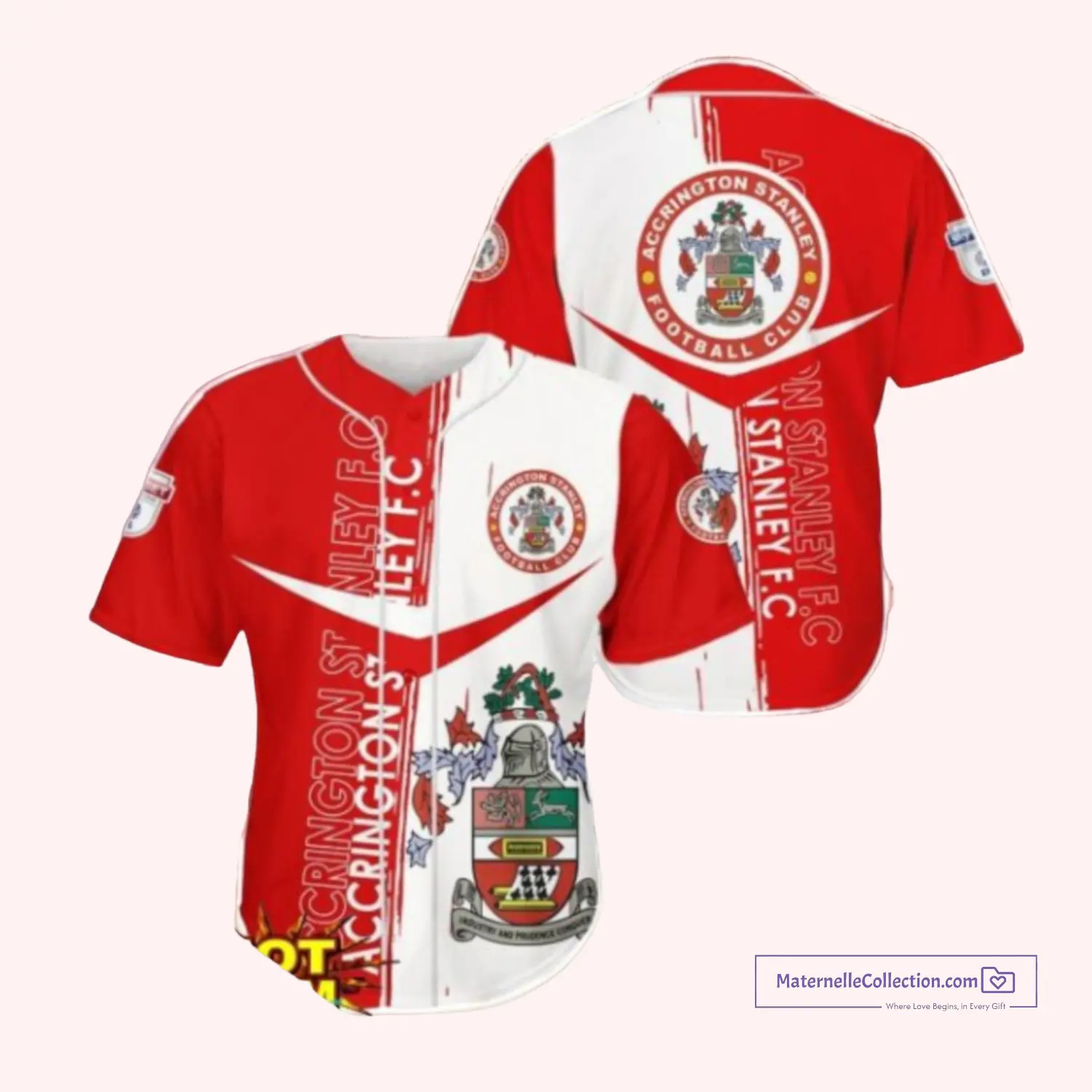 accrington stanley baseball jersey shirt 3d printing